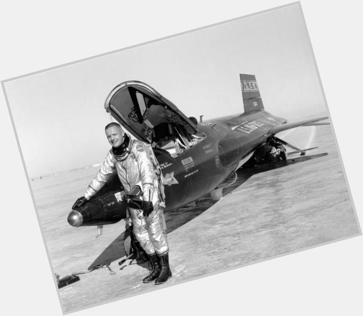 Happy Birthday and in loving memory: Moonwalker Neil Armstrong, 1960, after a flight in the X-15 rocket plane. 