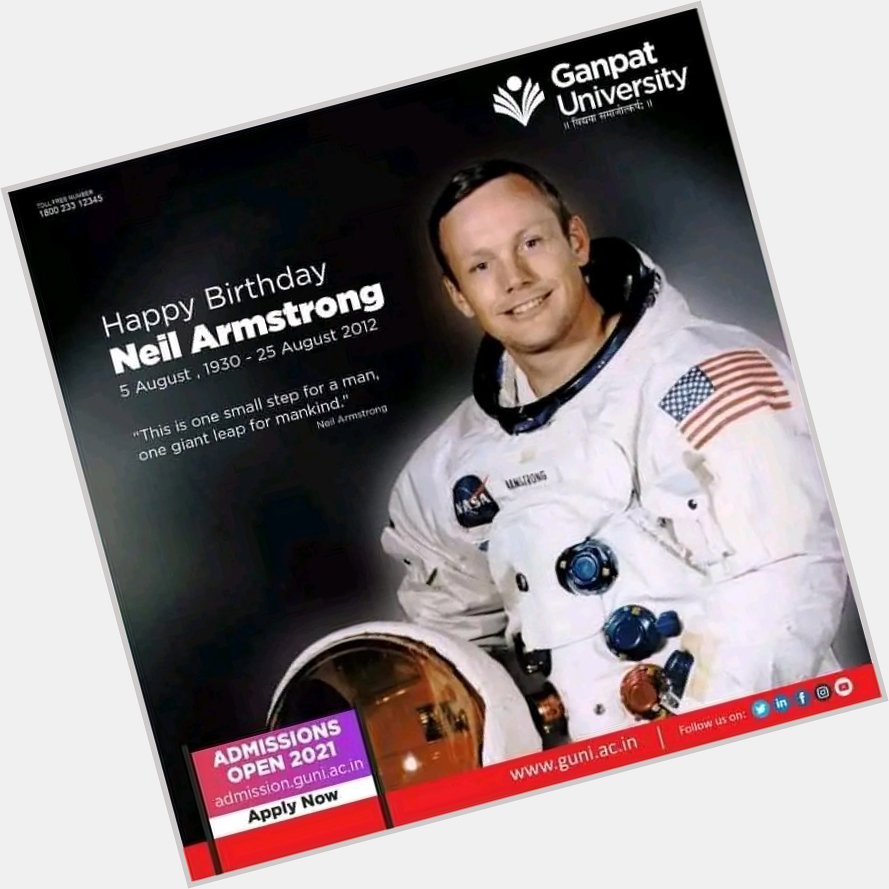 Let\s also celebrate the birthday of this dearest man! Happy Birthday Neil Armstrong it\s always a pleasure sir 