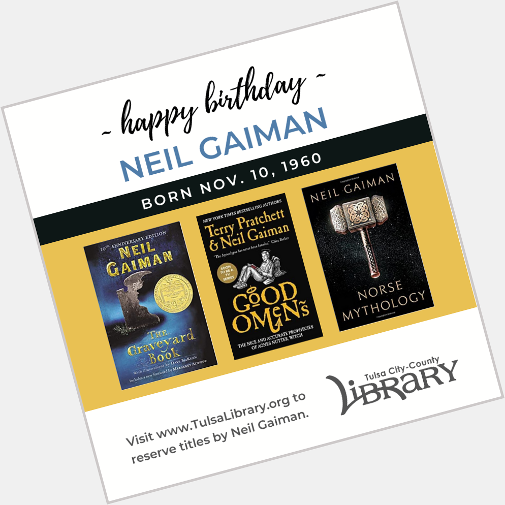 Happy Birthday to Neil Gaiman! with these titles in our collection:  