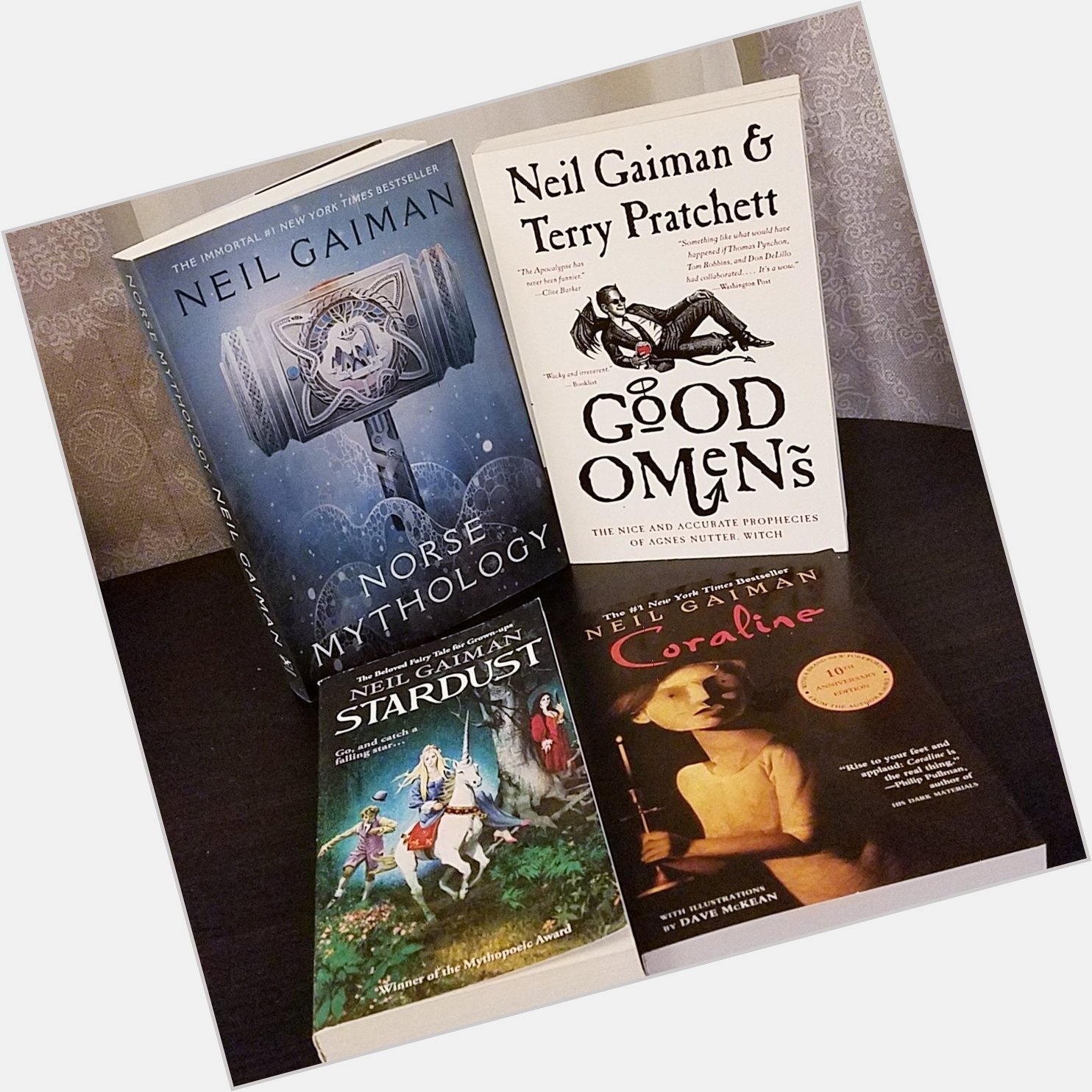 Happy Birthday to Neil Gaiman Here\s my small but growing collection of his books that I have. 