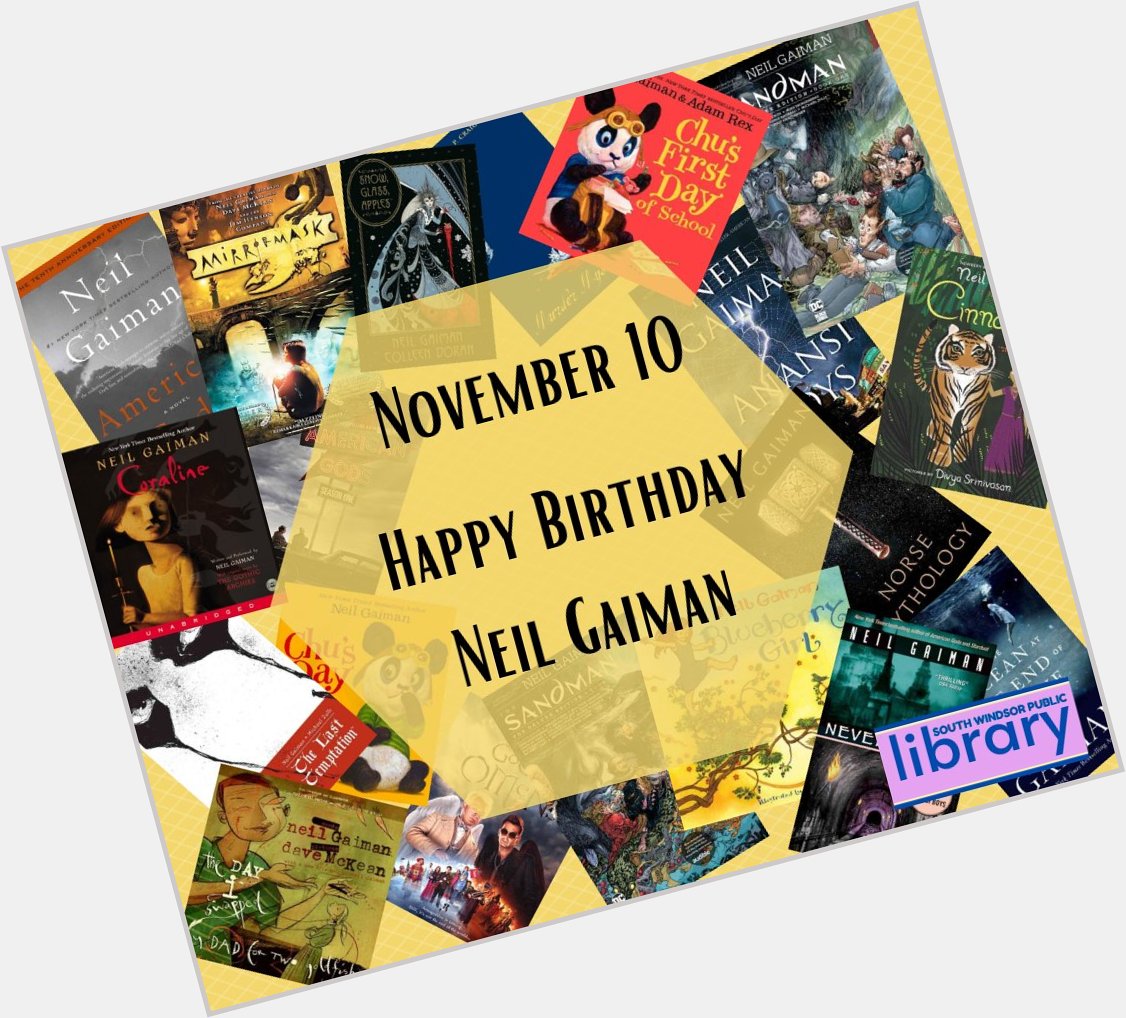 November 10: Happy Birthday Neil Gaiman!     