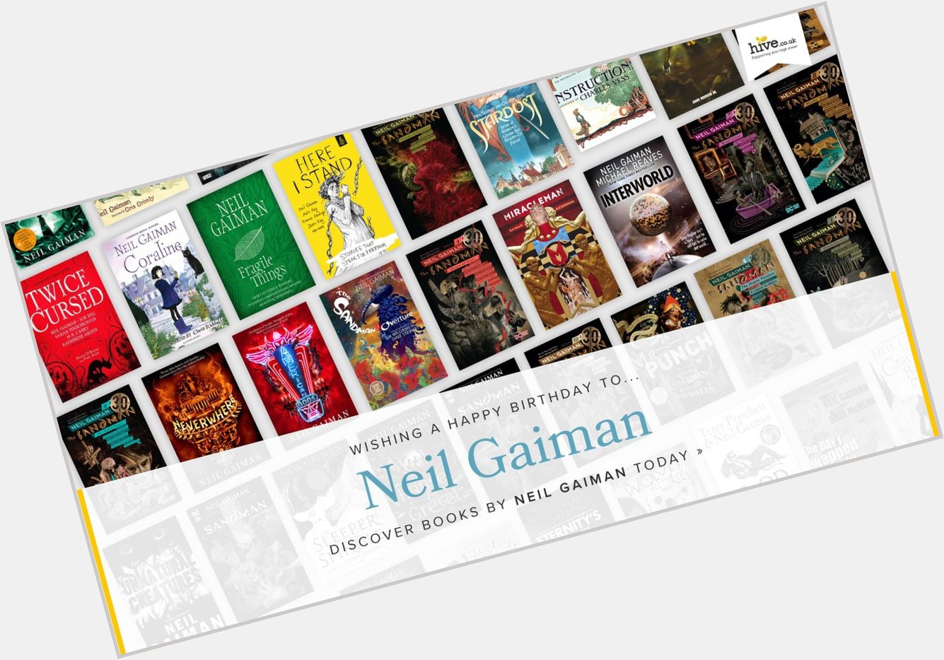 Happy Birthday to legendary writer Neil Gaiman, born in 1960! 