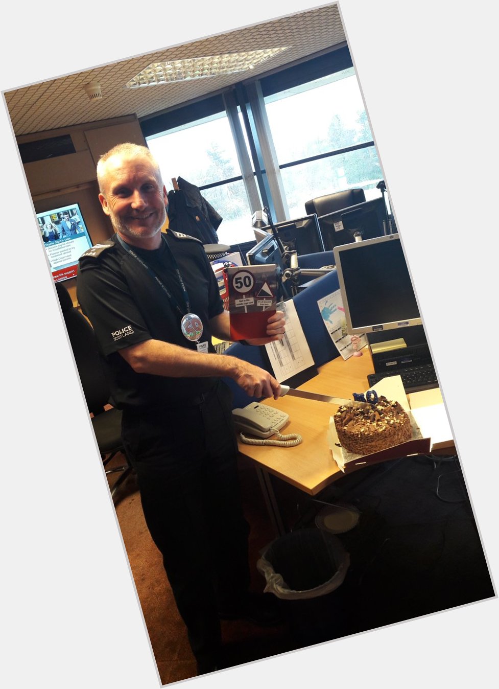 Sgt. Neil MacKenzie turns 50 tomorrow!!  Fife Division wishes him a happy birthday! 