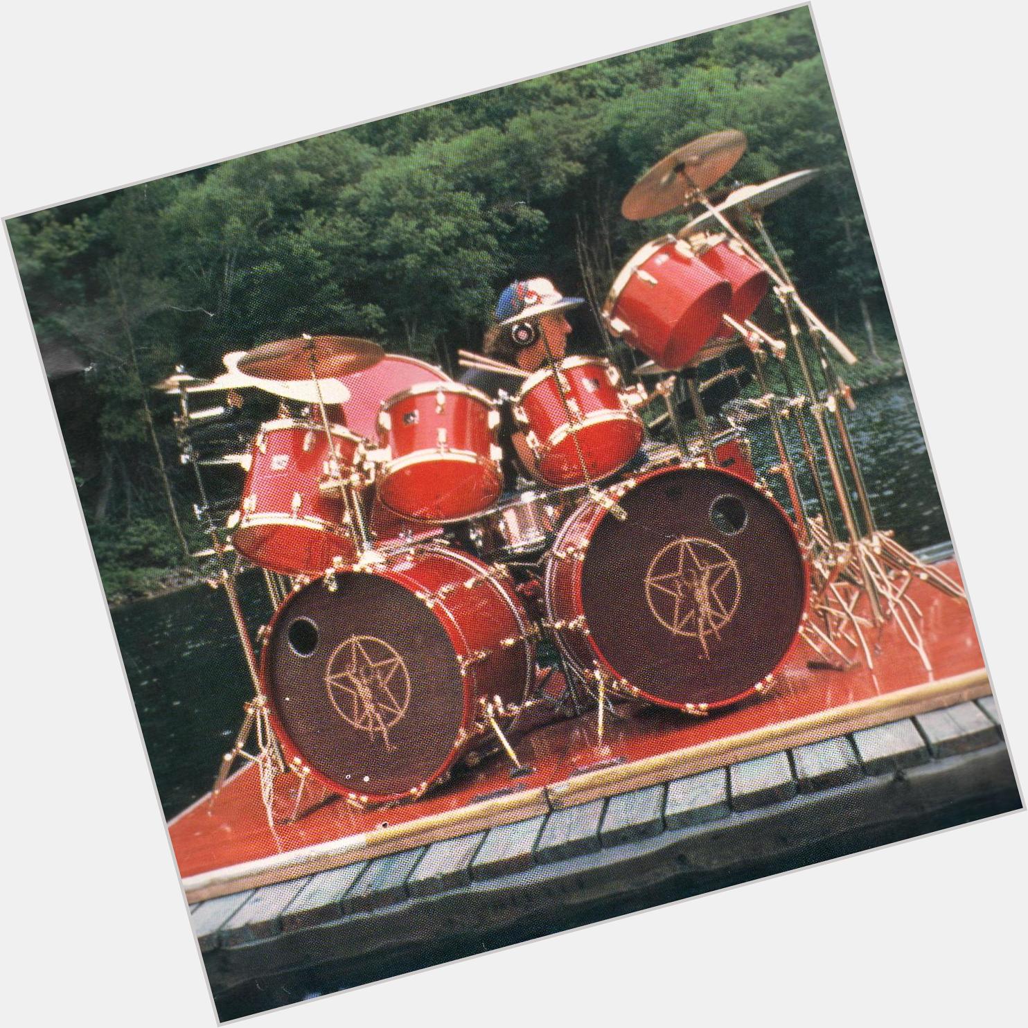 To many of us he walks on water, figuratively. Here he literally plays on water. Happy BDay Neil Peart 