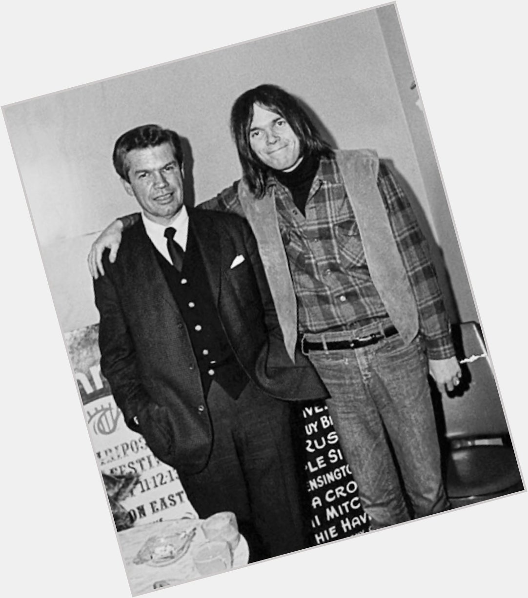 Happy 75th birthday Neil Young!  Here is Neil Young and his father, Scott, in 1969 in Toronto. 