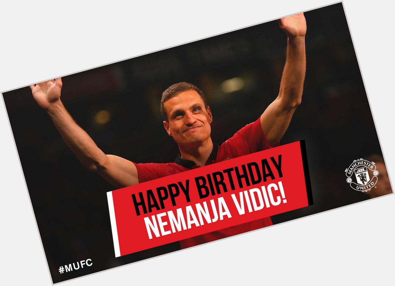 We wan wish Nemanja Vidic Happy Birthday. E don turn 36 years. 