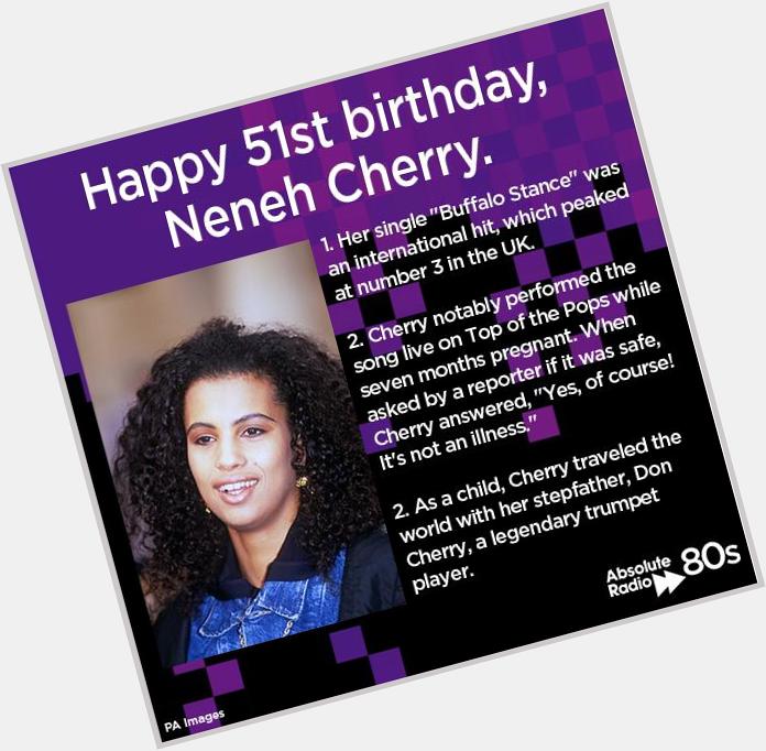 Happy 51st birthday, Neneh Cherry. 