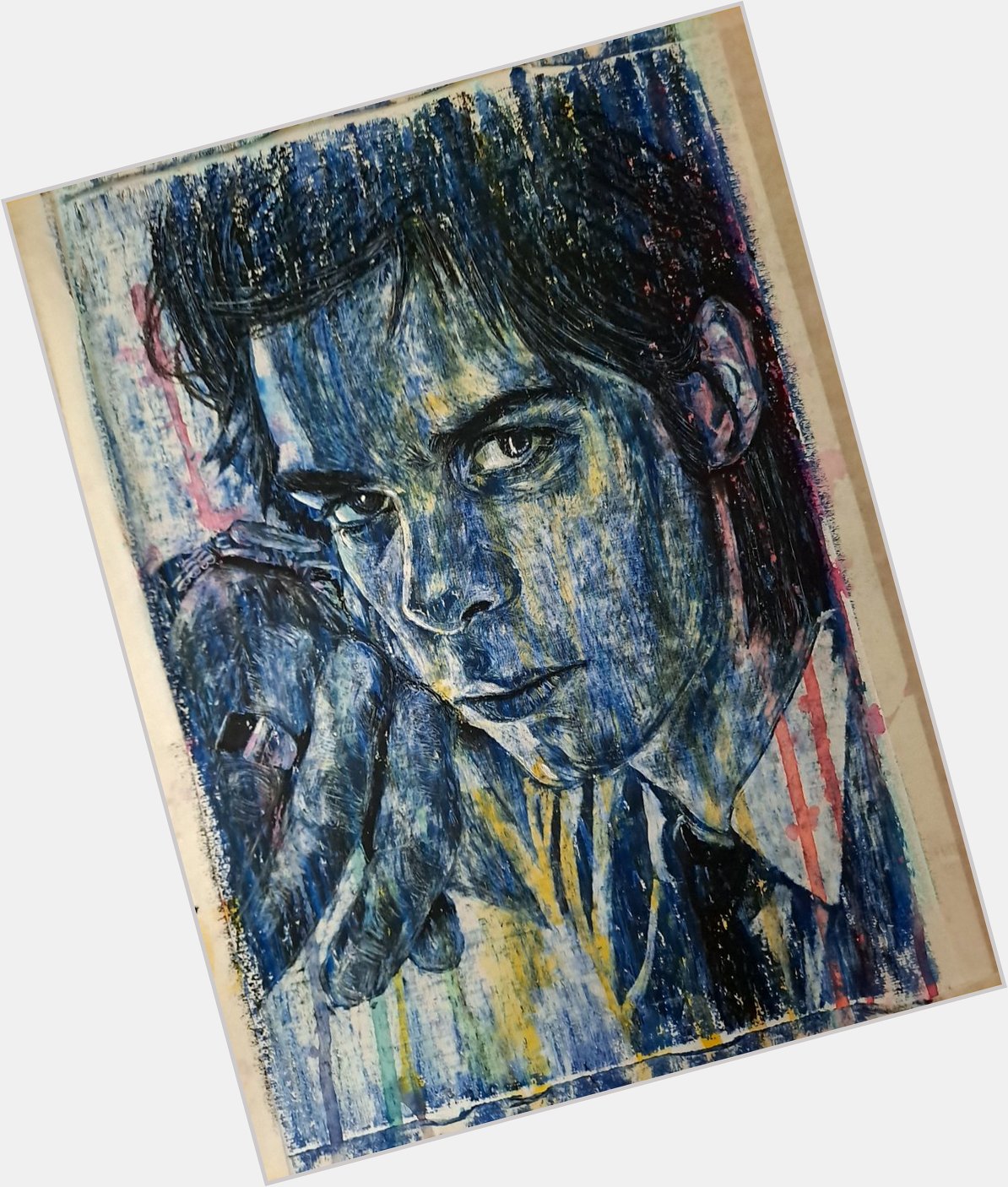 Happy birthday Nick Cave! 

This picture: Oil and ink on acrylic paper, 21cm x 30cm. 