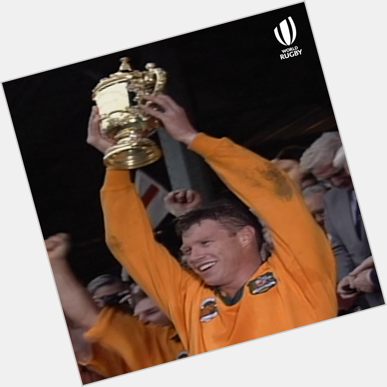 The first player to lift the Webb Ellis Cup  Happy birthday, Nick Farr-Jones 