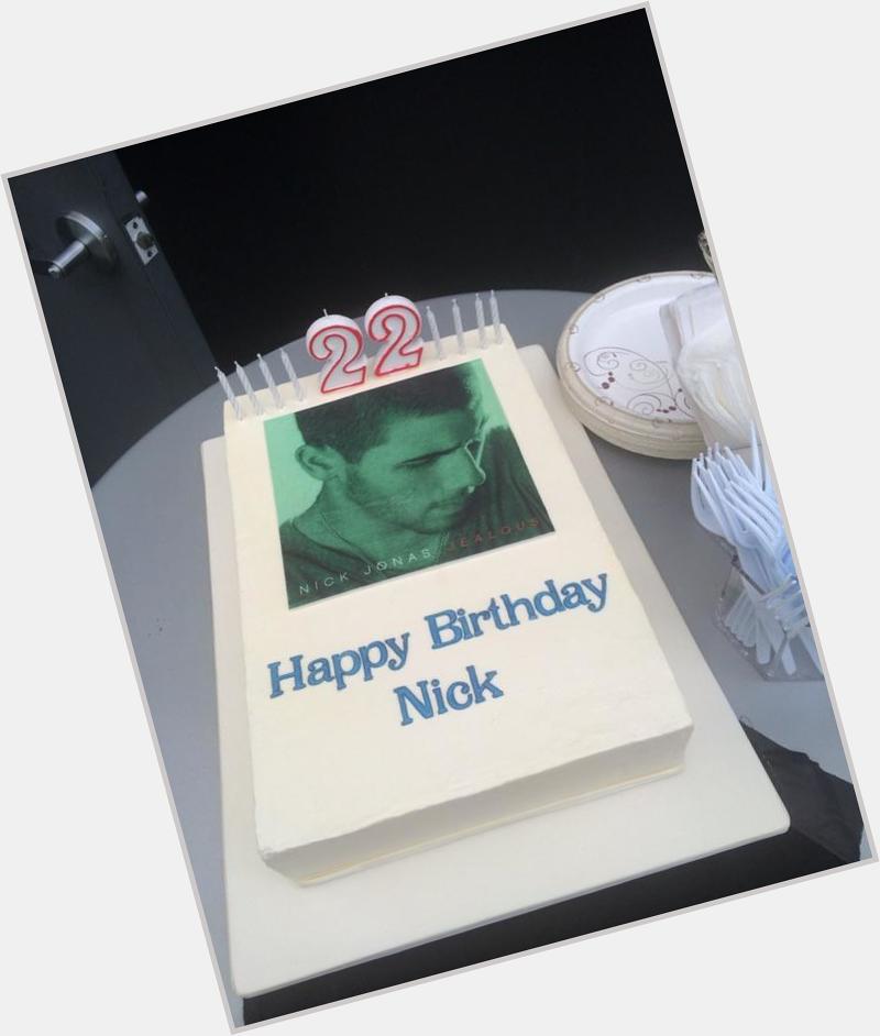   Happy Birthday Nick!  
are you KIDDING me!? you buy nick Jonas a cake with TIMES NEW ROMAN FONT?!
