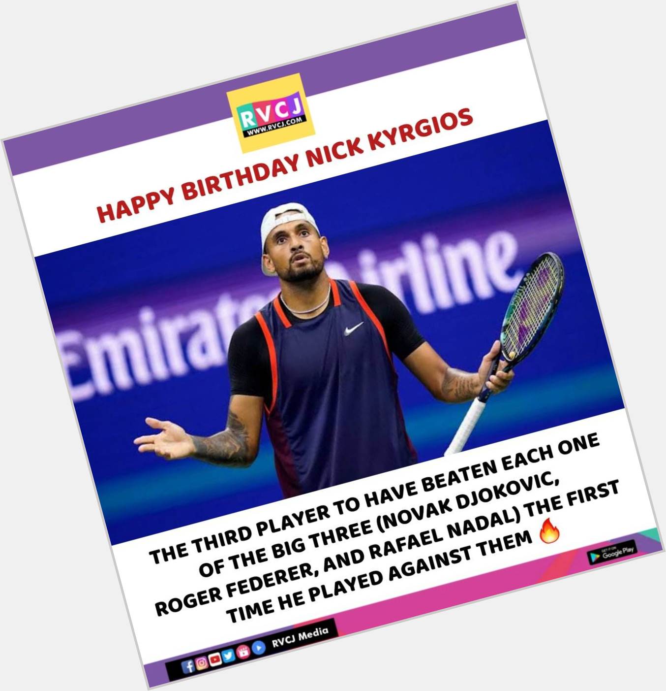 Happy Birthday Nick Kyrgios!  