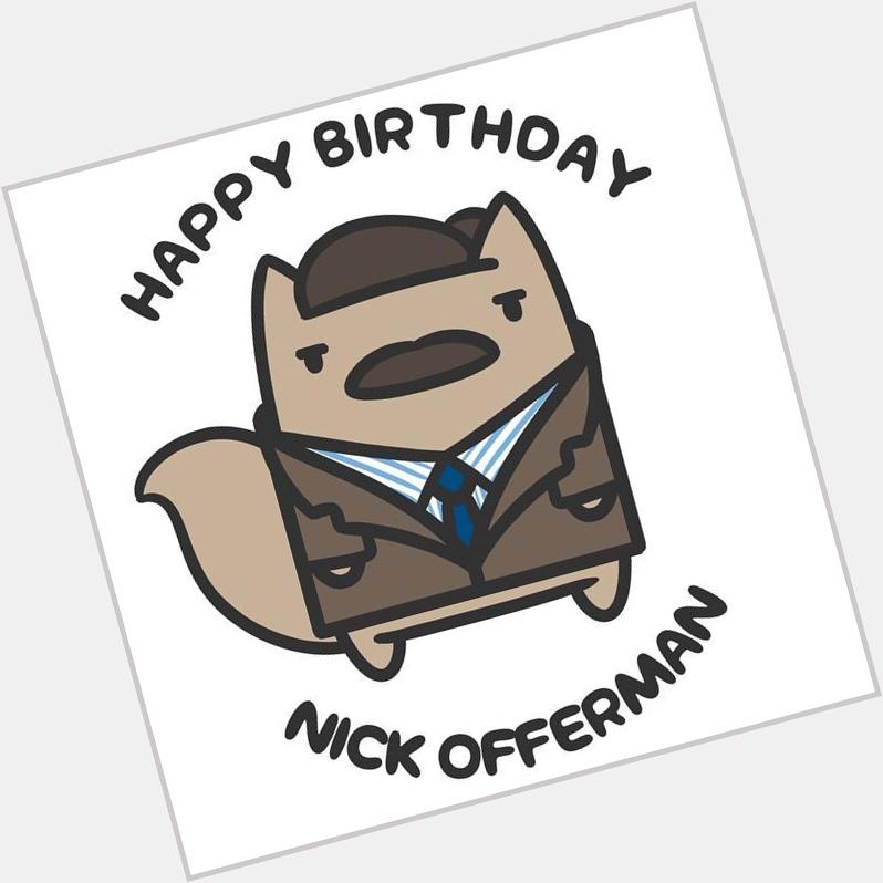 Happy Birthday, Nick Offerman! I will bacon and eggs in Ron Swanson\s honor today Also, 