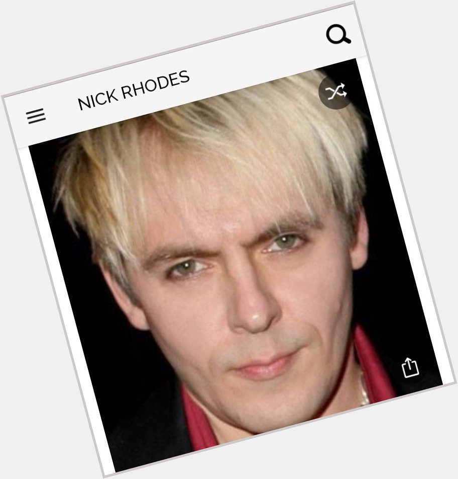 Happy birthday to this great pianist who played with Duran Duran.  Happy birthday to Nick Rhodes 