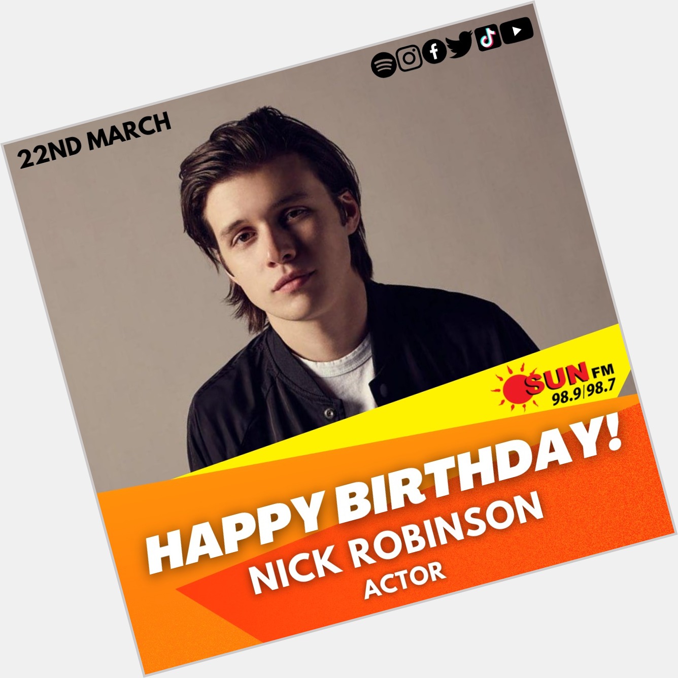 Happy Birthday Nick Robinson       
