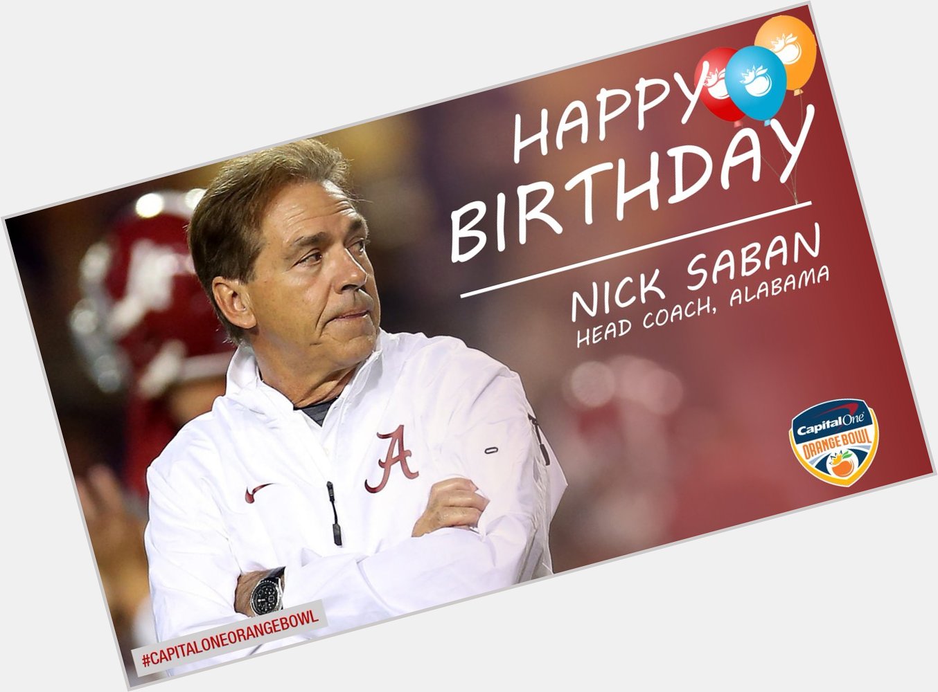 Happy birthday to Head Coach, Nick Saban!    