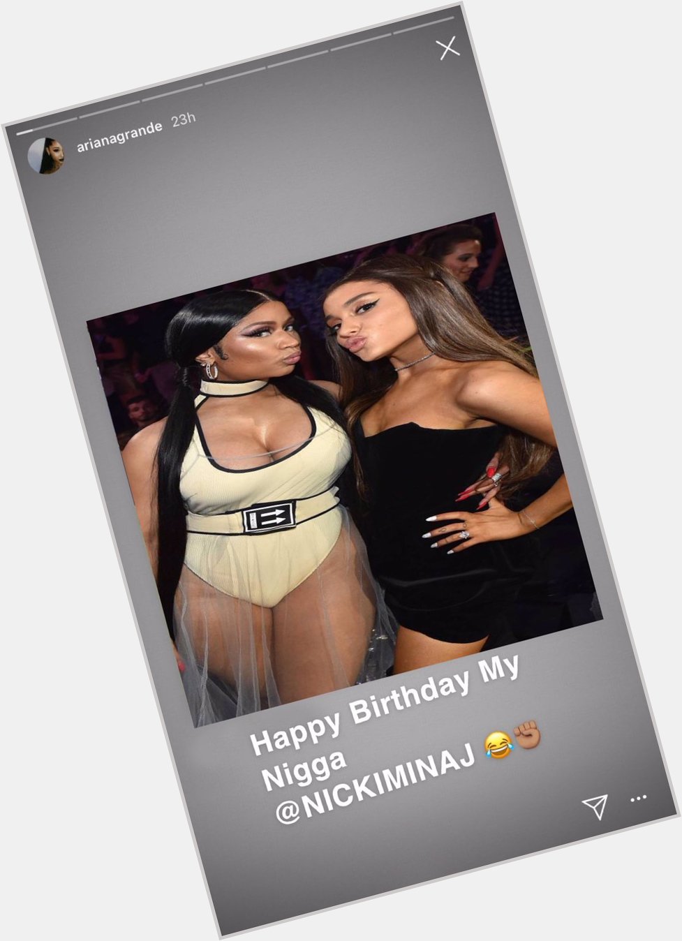 Ariana grande wishes nicki minaj happy birthday via instagram 