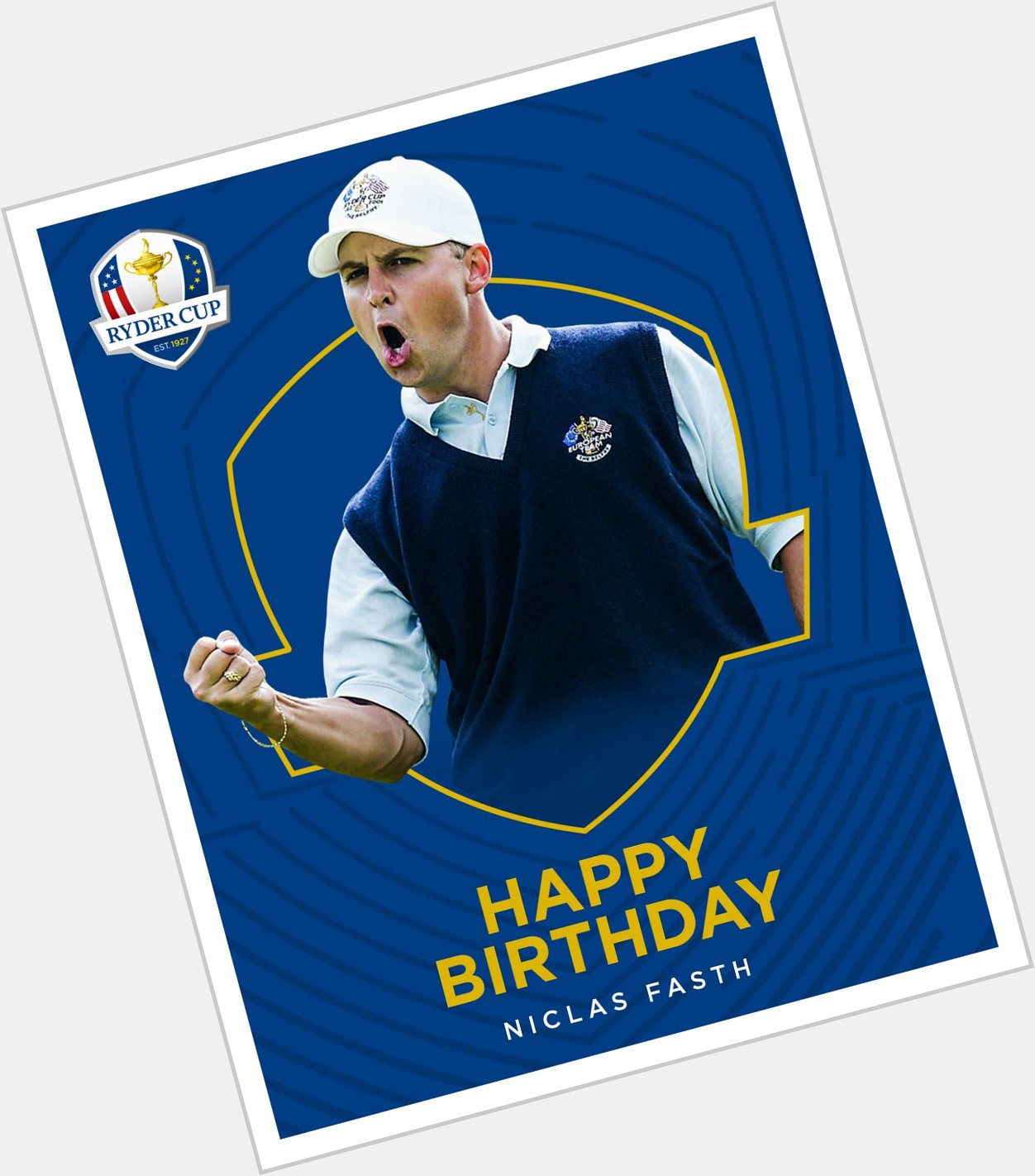 Happy birthday to 2002 Ryder Cup winner Niclas Fasth 