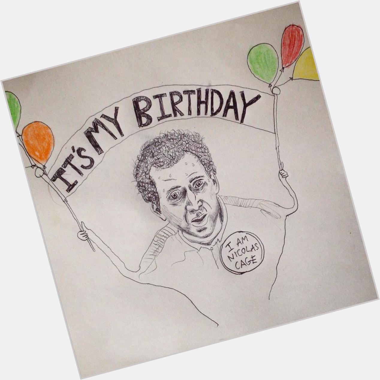 Happy Birthday Nicolas Cage! Why not draw Nicolas Cage with a biro for his Birthday & wang it up here. 