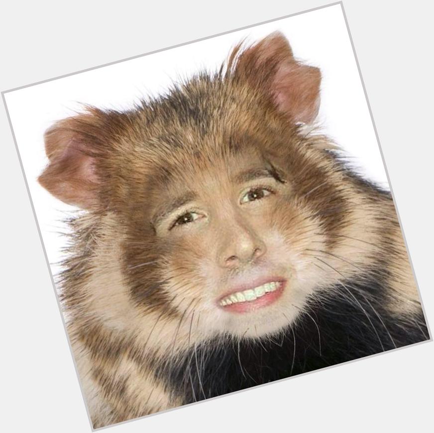 Happy birthday  sorry I don\t have any embarrassing pictures of you but here\s Nicolas Cage as a hamster! 