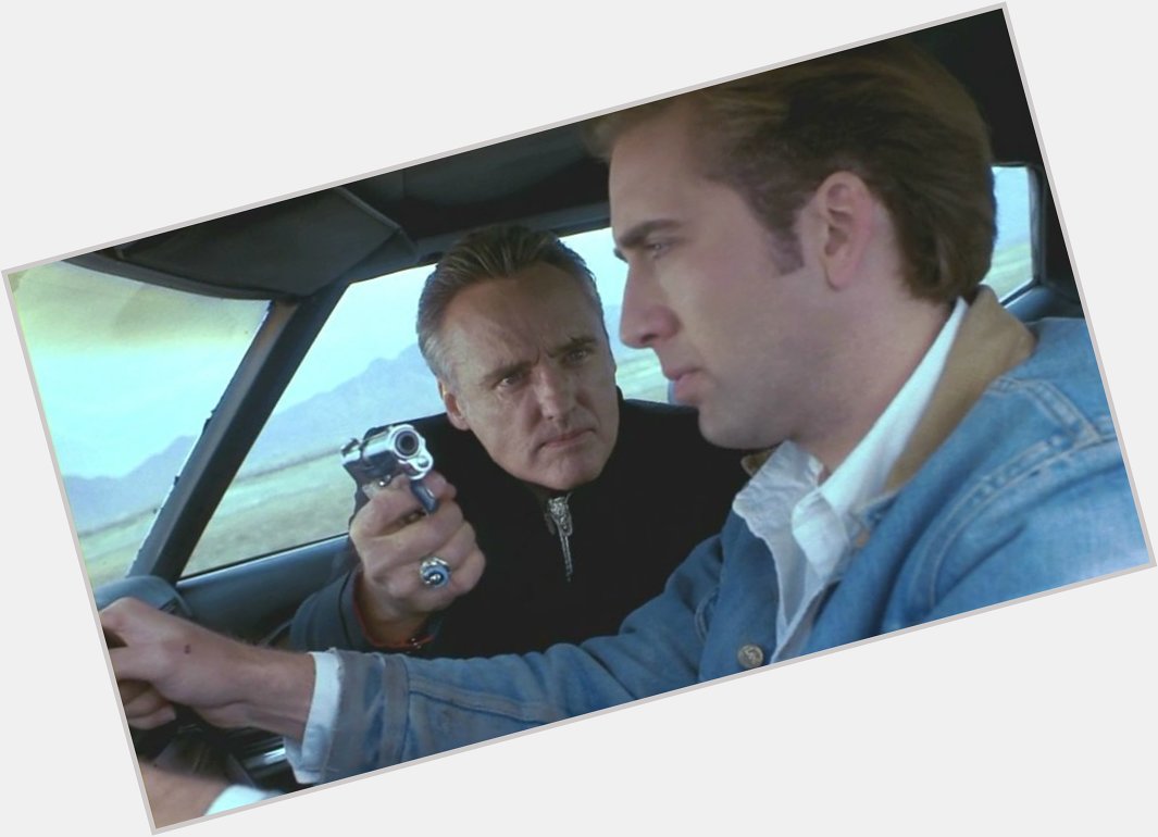 Happy 53rd birthday to Nicolas Cage, seen here with Dennis Hopper in \Red Rock West\ (1993). 
