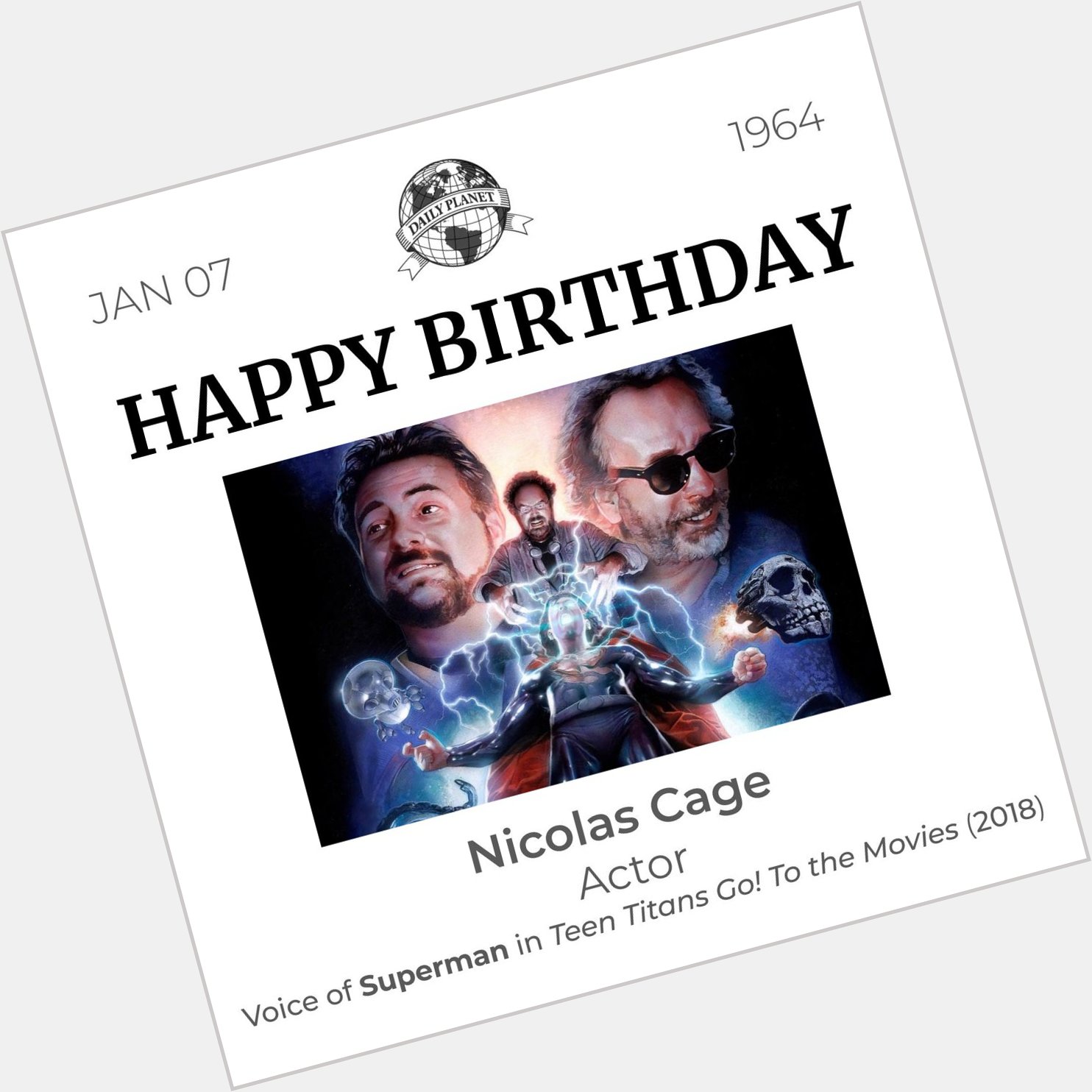 Happy birthday to would be Superman actor, Nicolas Cage!

 