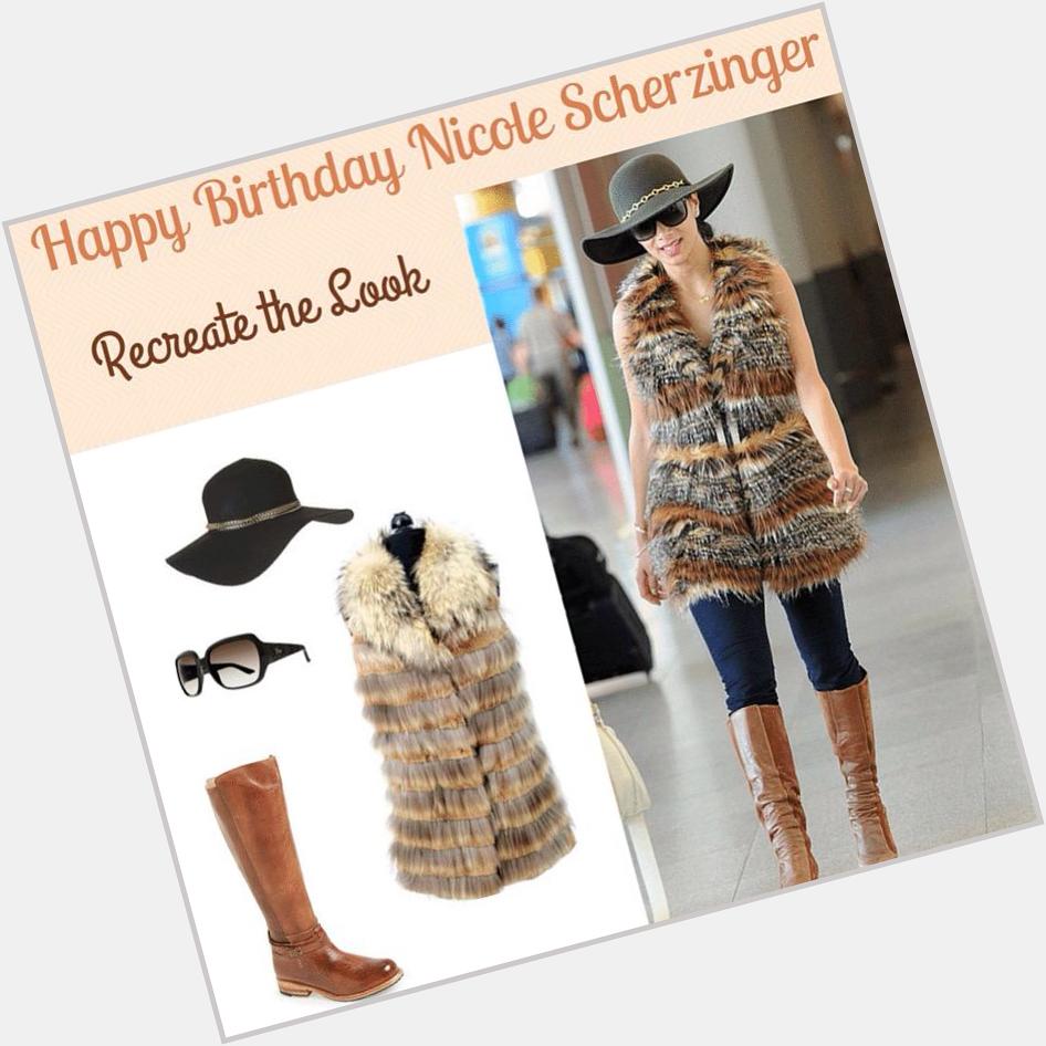 Happy Birthday to Nicole Scherzinger! Recreate her look with our fur vest and our favorite brands!   