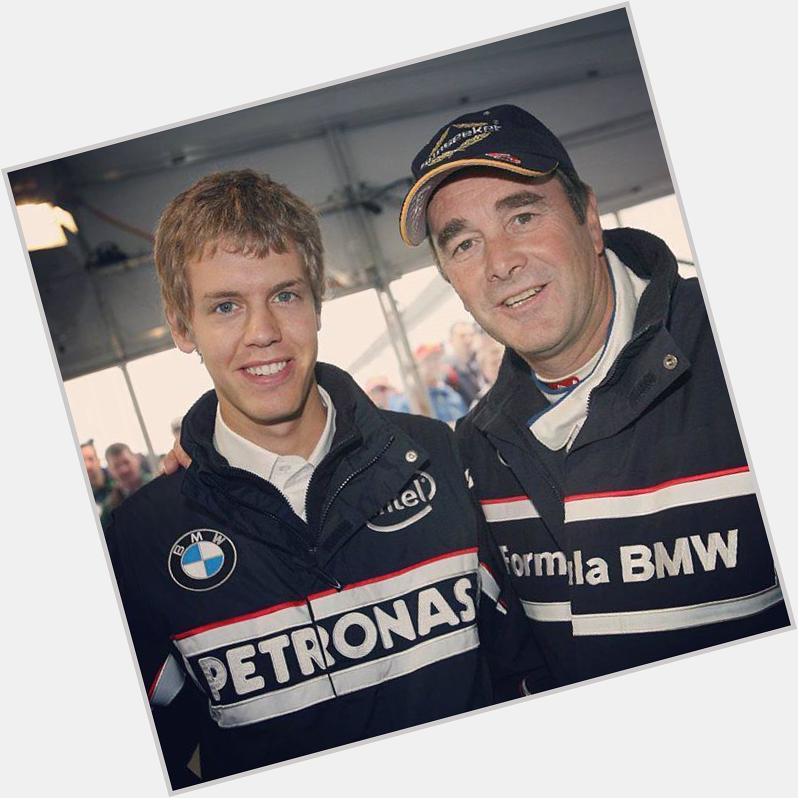 Happy Birthday to 1992 F1 World Champion Nigel Mansell, who turns 62 today.

Pic: Mansell with a young Sebastian Ve 