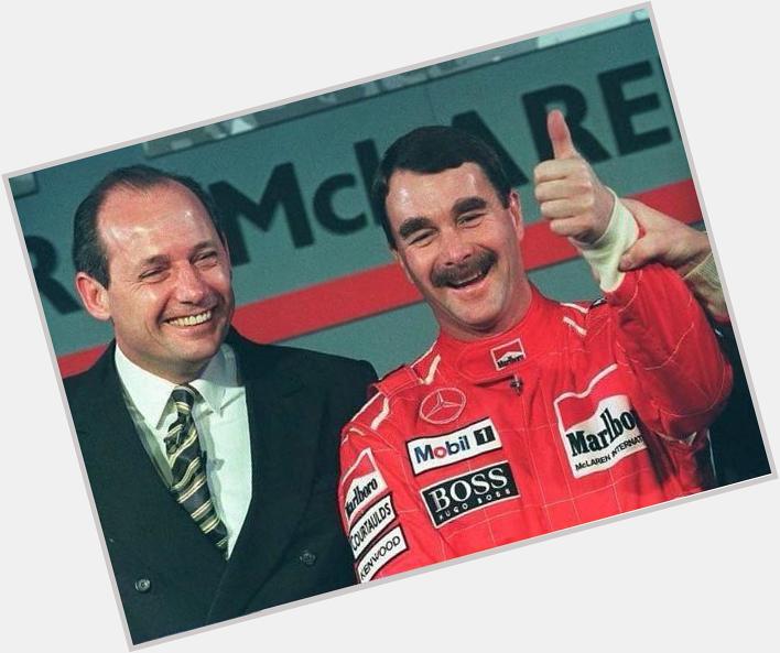 Happy birthday to Nigel Mansell, here he is with Ron Dennis at McLaren, 1995 