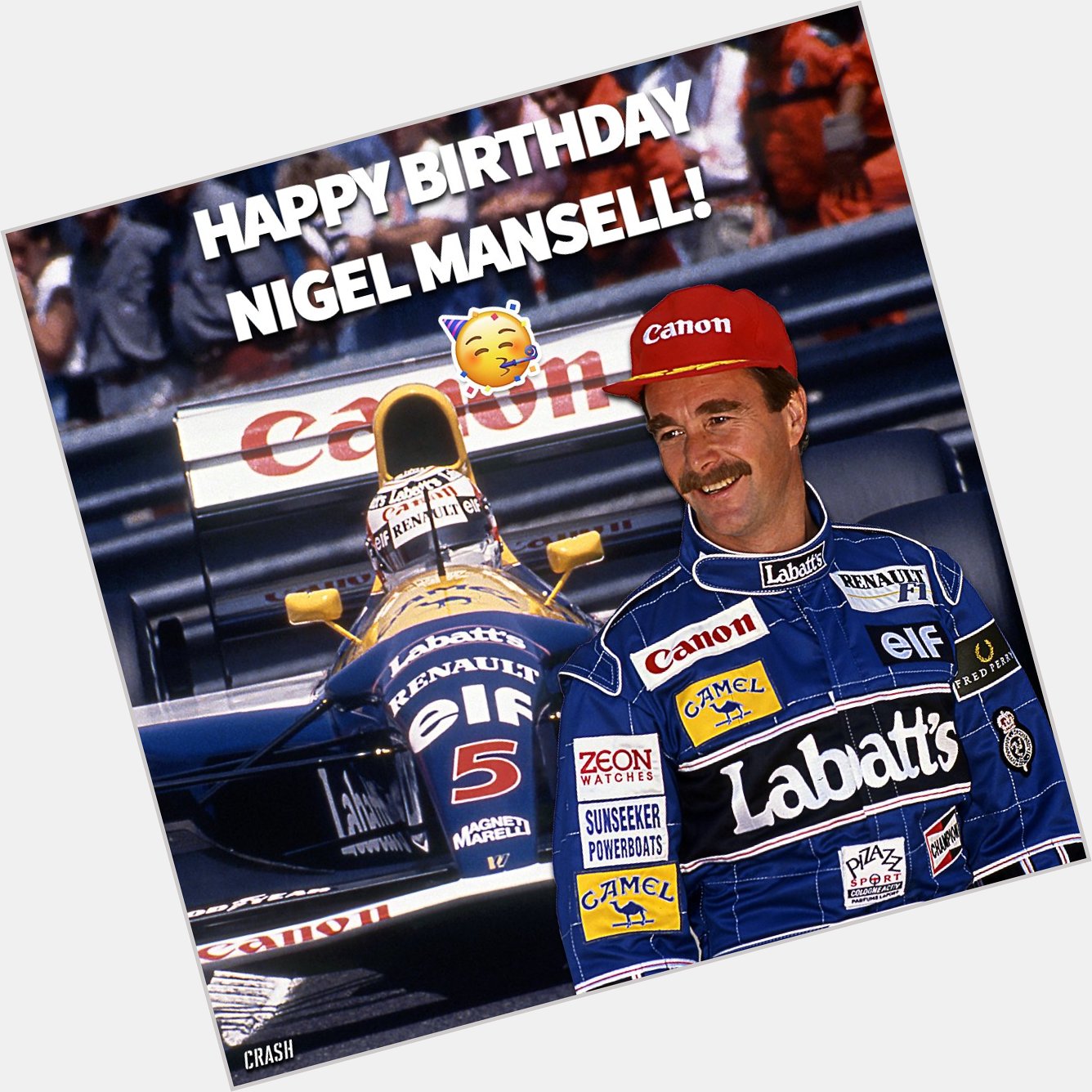 A big Happy Birthday to \Red 5\ 5 The 1992 World Champion, Nigel Mansell    