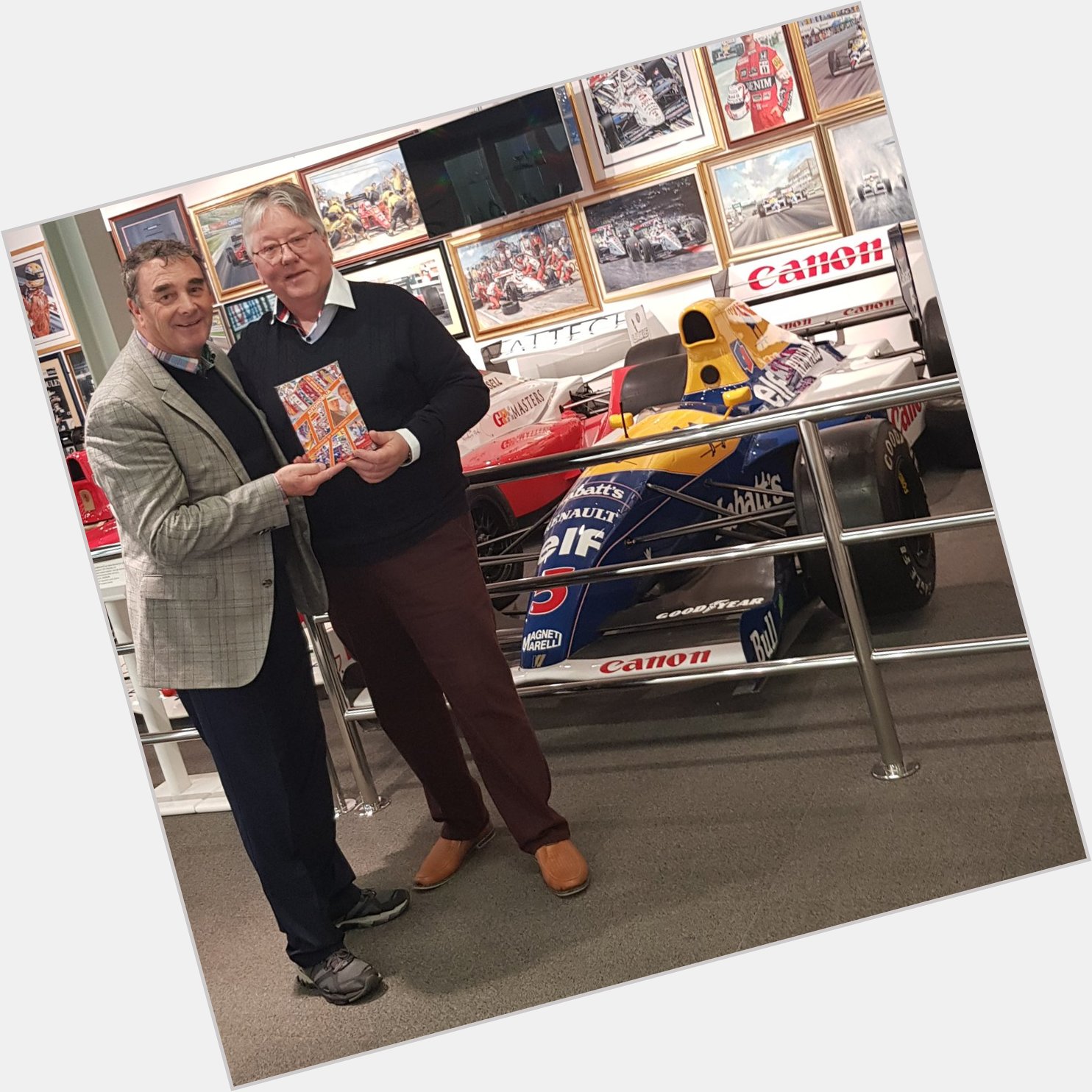 HAPPY BIRTHDAY ! to Nigel Mansell today and thank you again Nigel for doing the forward to my book ! 