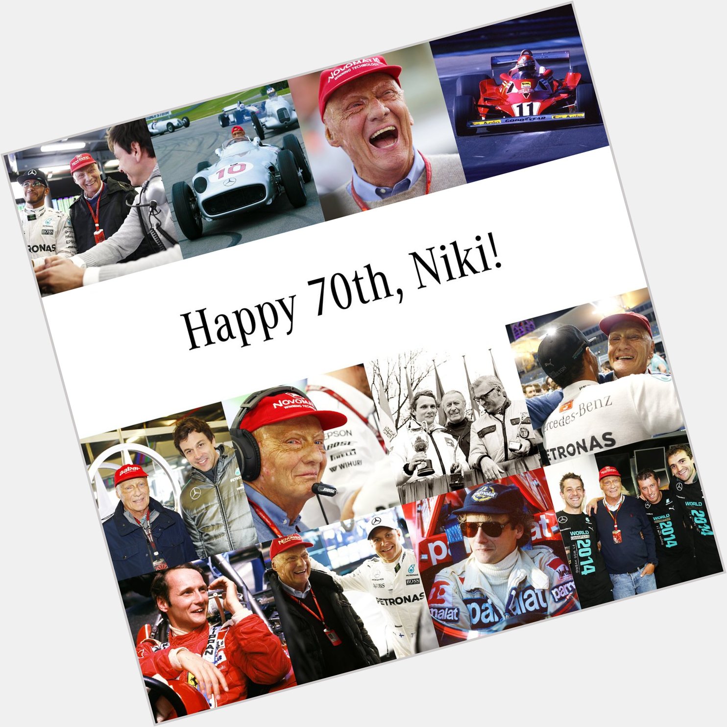 Three-time world champion ! 
Happy birthday, Niki Lauda!      