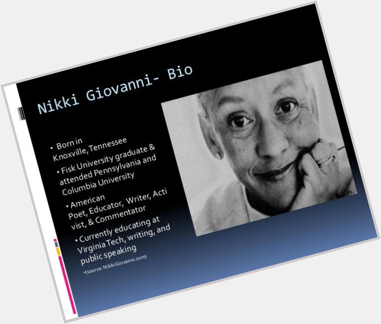 Happy Birthday to the legend Nikki Giovanni.  