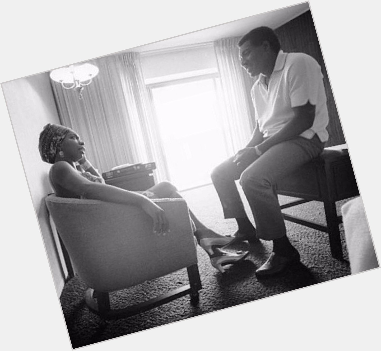 Happy birthday to Nina Simone. I love these two photos of her with Otis in Atlanta, 1967. 
