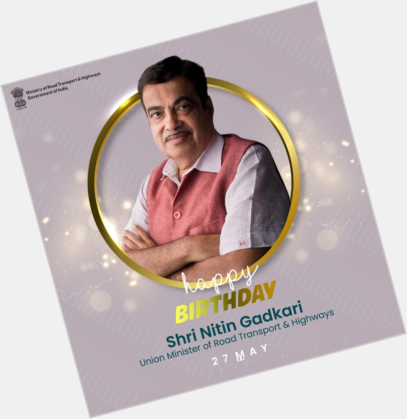    Wish you a Happy birthday Mr. Niti Gadkari G 