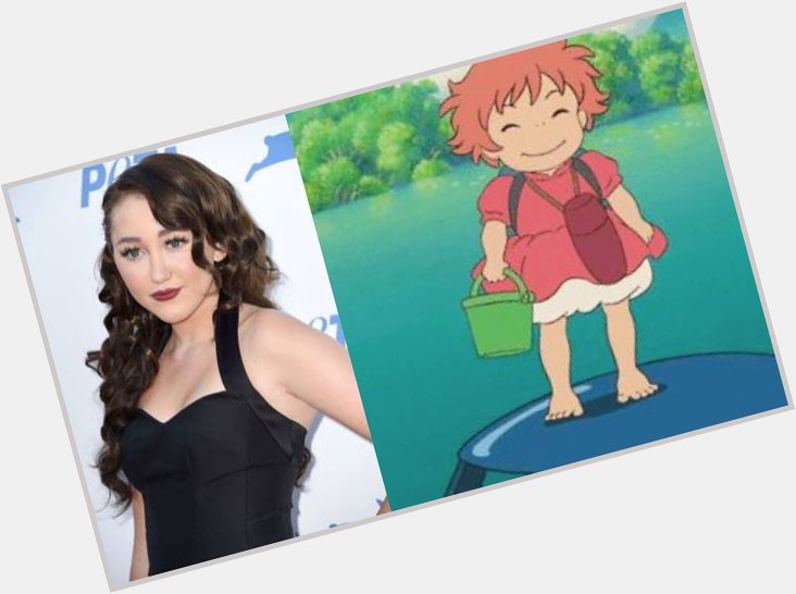 Happy 18th Birthday to Noah Cyrus! The voice of Ponyo. She\s also the sister of Miley Cyrus.  