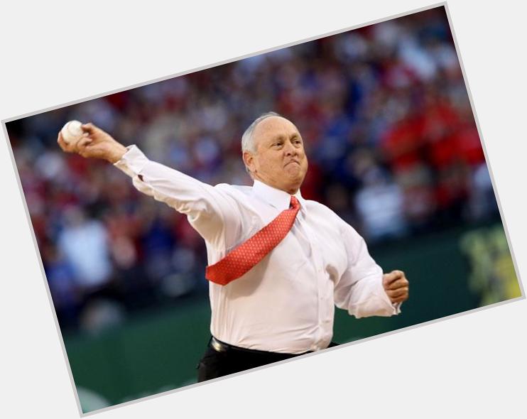Happy birthday to the great Nolan Ryan, who probably threw this \"first ball\" toss 90 mph... 