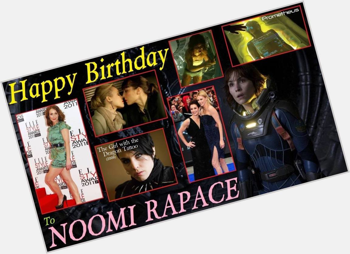 Happy birthday to Noomi Rapace, born December 28, 1979.  
