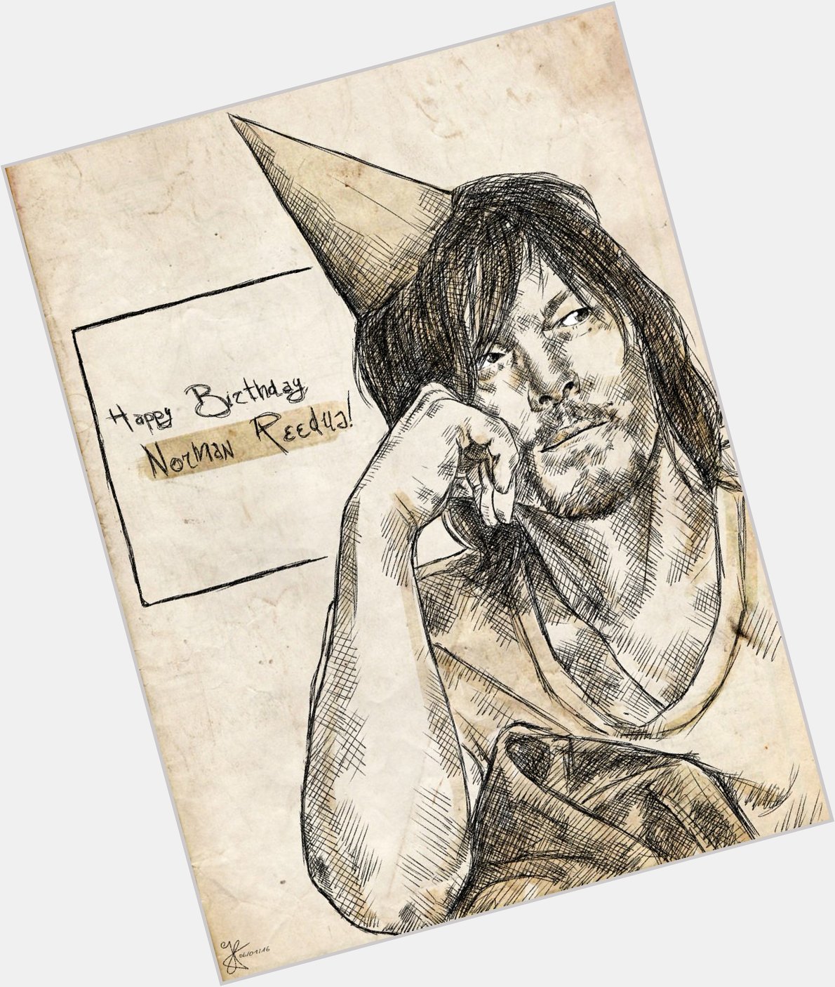 Happy Birthday, Norman Reedus!  here\s my little drawing for you. Enjoy your special day! 