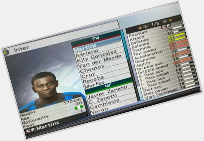 Today the Pro Evo universe celebrates a legend.

Happy Birthday Obafemi Martins and your magnificent acceleration. 
