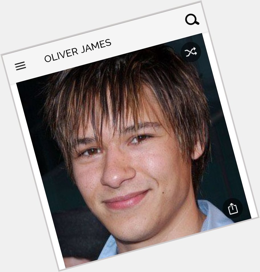 Happy birthday to this great actor. Happy birthday to Oliver James 