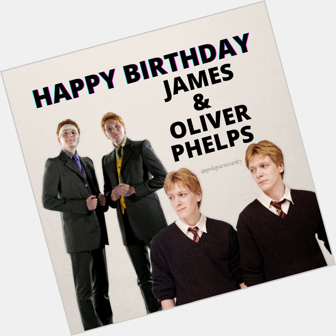 HAPPY BIRTHDAY to James and Oliver Phelps! Thank you for bringing the Weasley twins to our screens!  