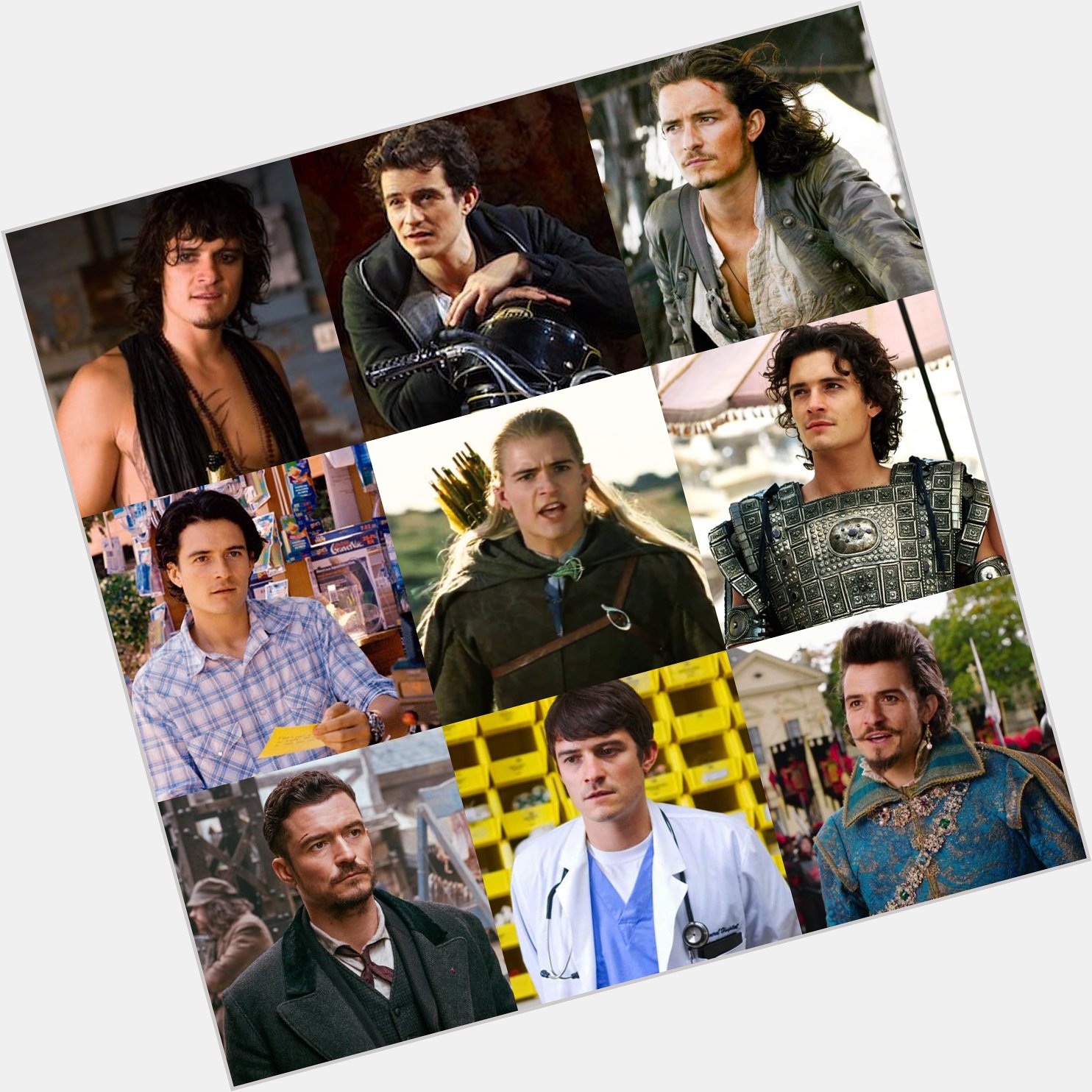Happy Birthday to this versatile king, Orlando Bloom    Can you name all nine of these projects? 