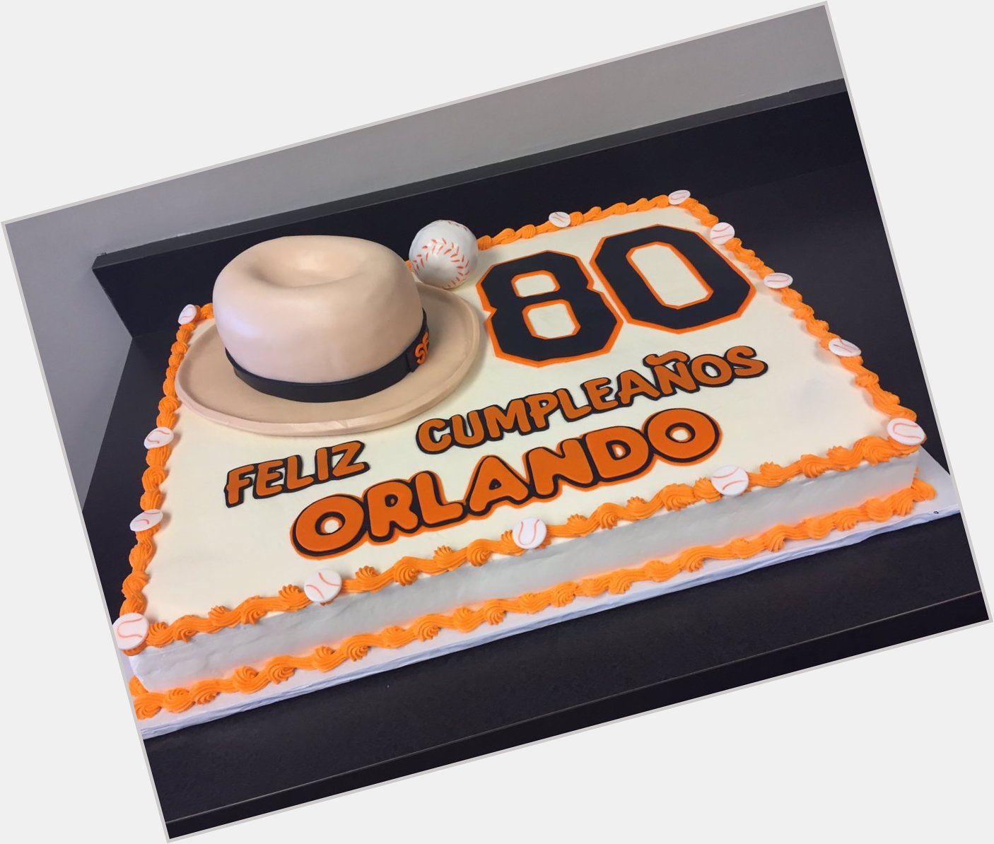 Happy birthday Orlando Cepeda! (Rumor is the hat is a giant Rice Krispie treat.) 