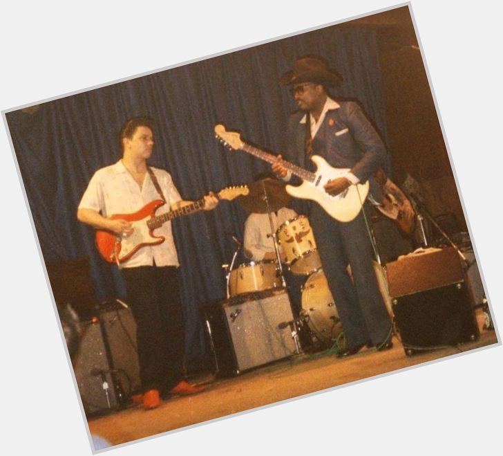 Happy birthday to Otis Rush! Pictured here with Jimmie Vaughan at Antone\s on Guadalupe. 