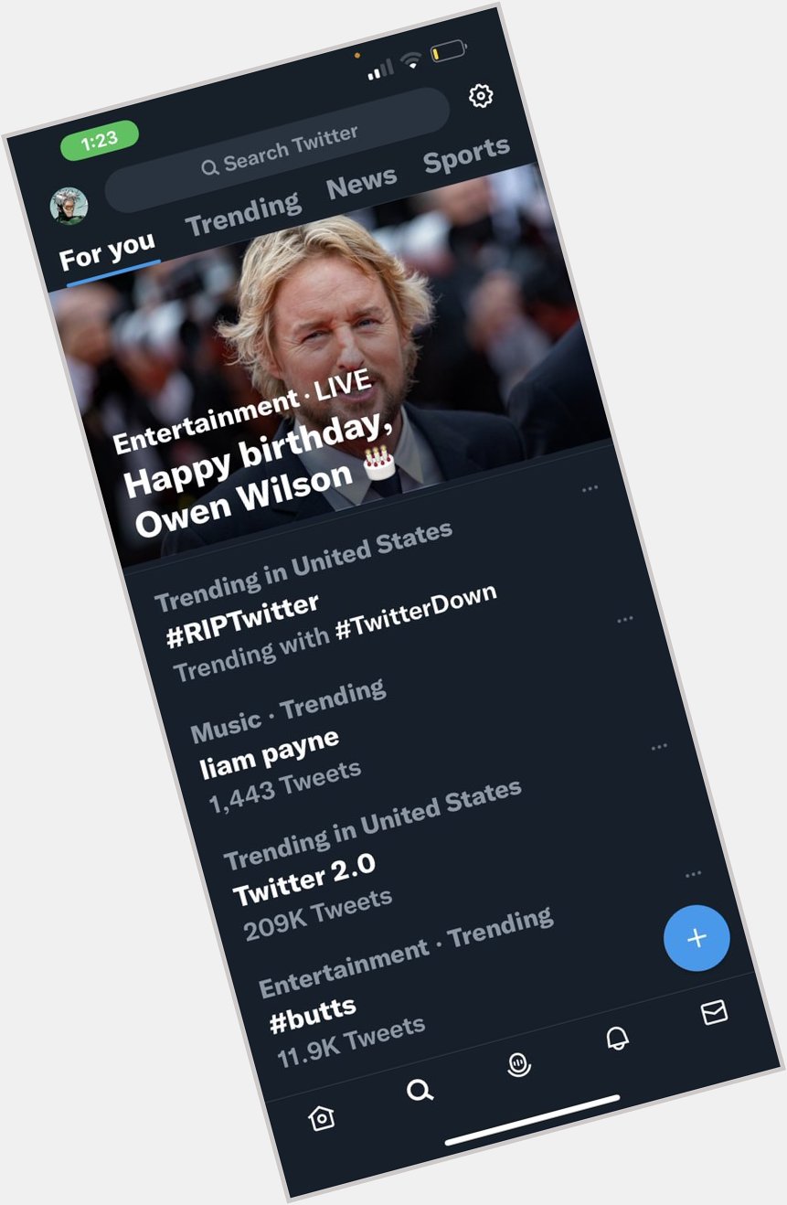 Message is literally shutting down but they still made time to wish Owen Wilson a happy birthday. Wowwwwwww 