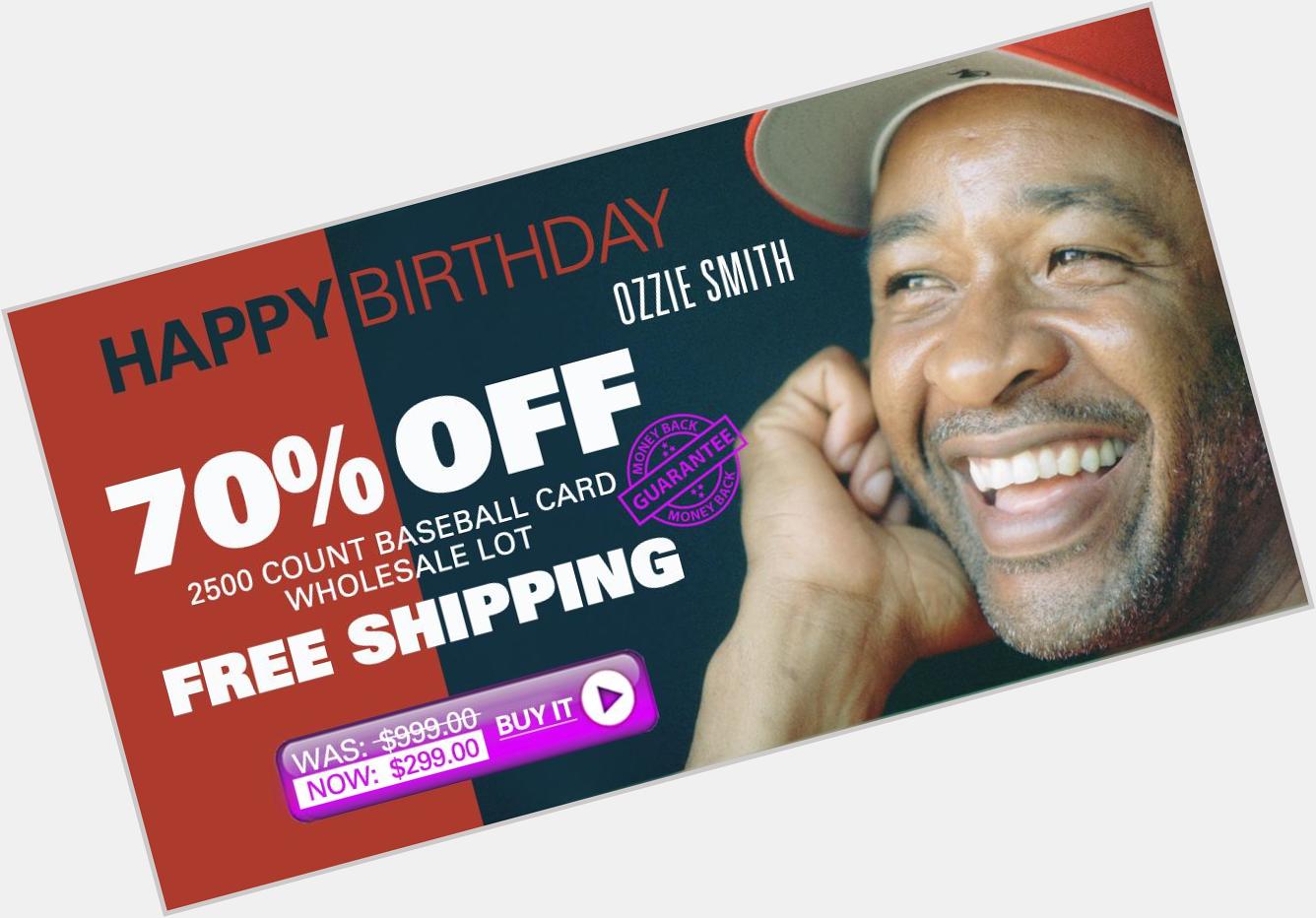 HAPPY BDAY TO OZZIE SMITH! 70% OFF A 2500 COUNT BASEBALL CARD COLLECTION! 3 DAYS! BUY NOW:  