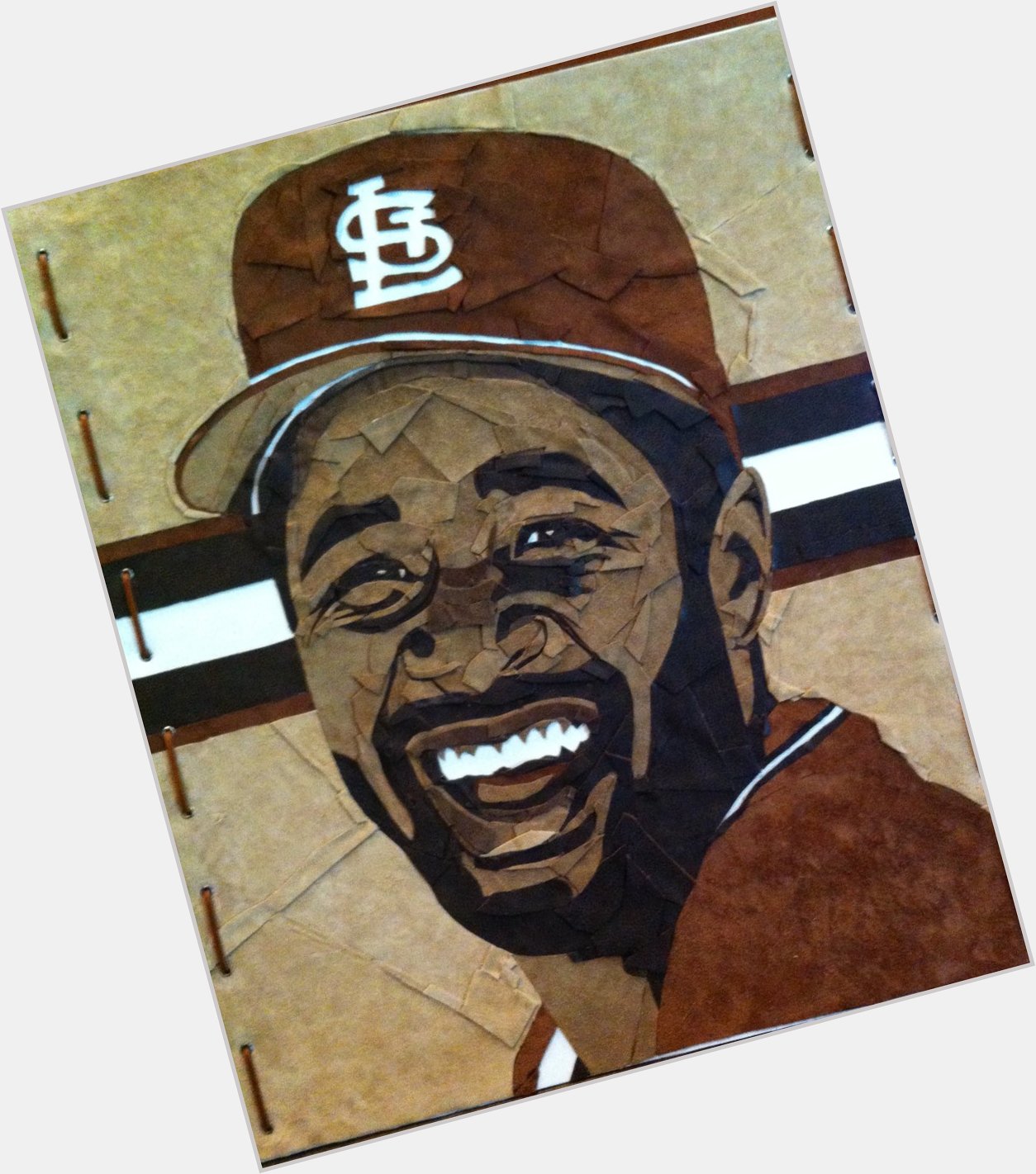 Happy Birthday, Ozzie Smith! Made this one a few years ago from...what else? LEATHER. 