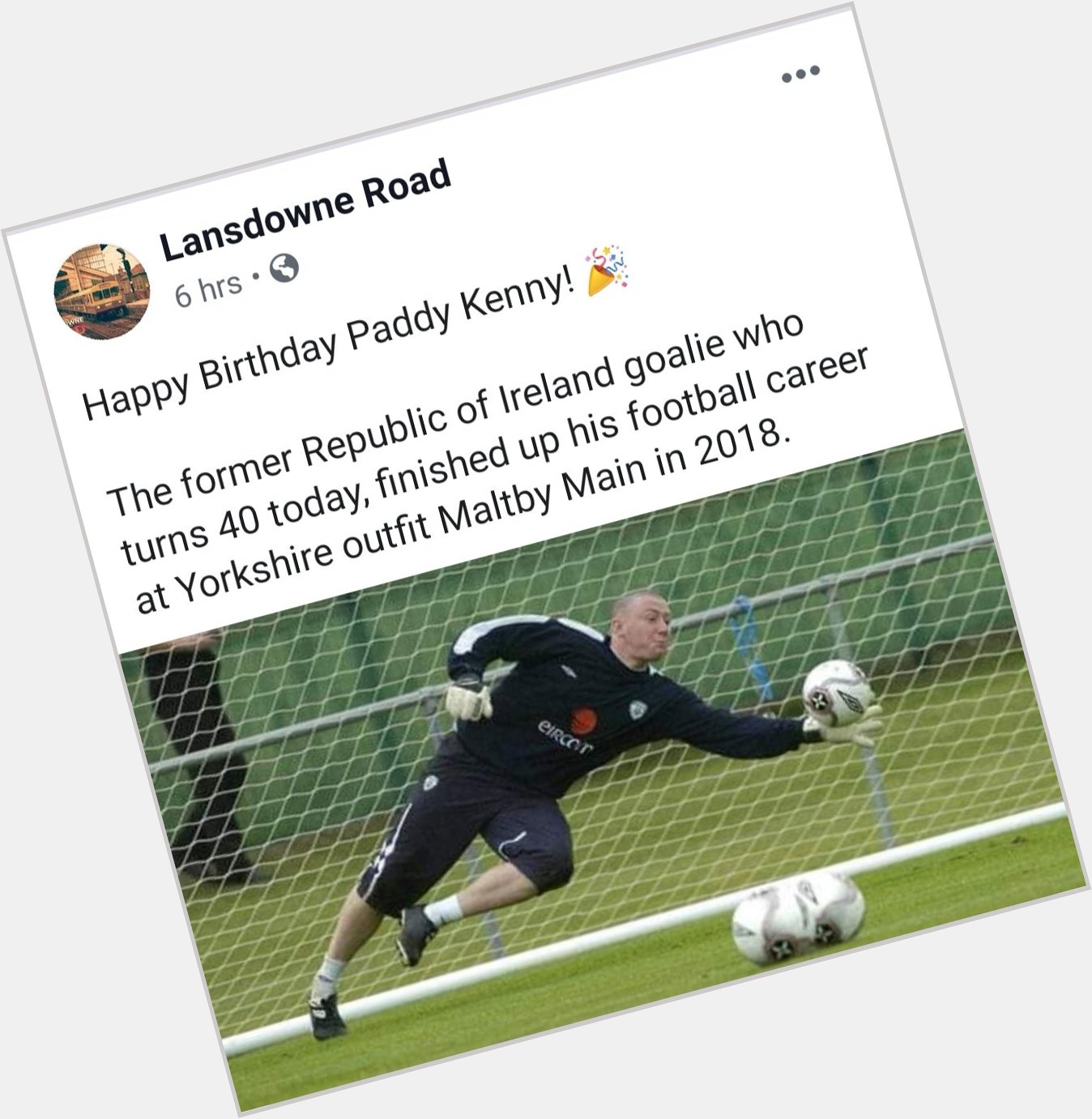Happy birthday Paddy Kenny  