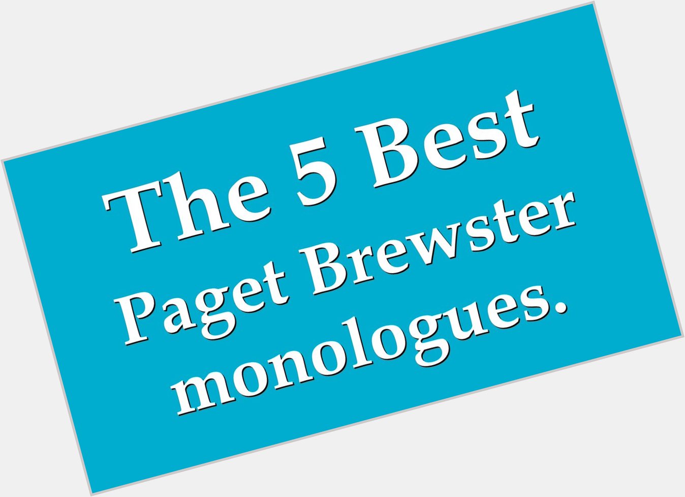 Happy birthday Top 5 Best monologues of Paget Brewster on Community! 