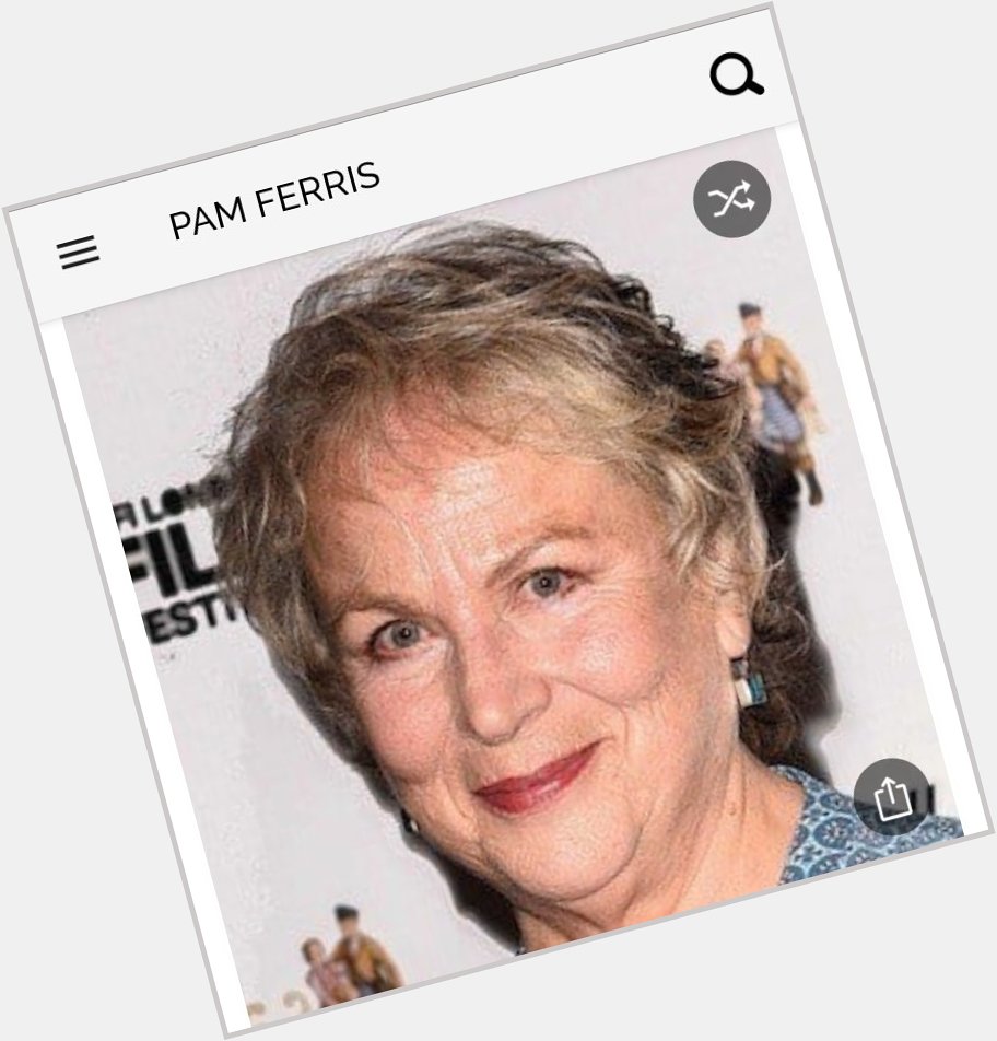 Happy birthday to this great actress.  Happy birthday to Pam Ferris 